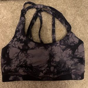 Lululemon Shibori magnum black energy bra size 4